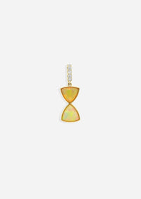 Hourglass Opal Charm