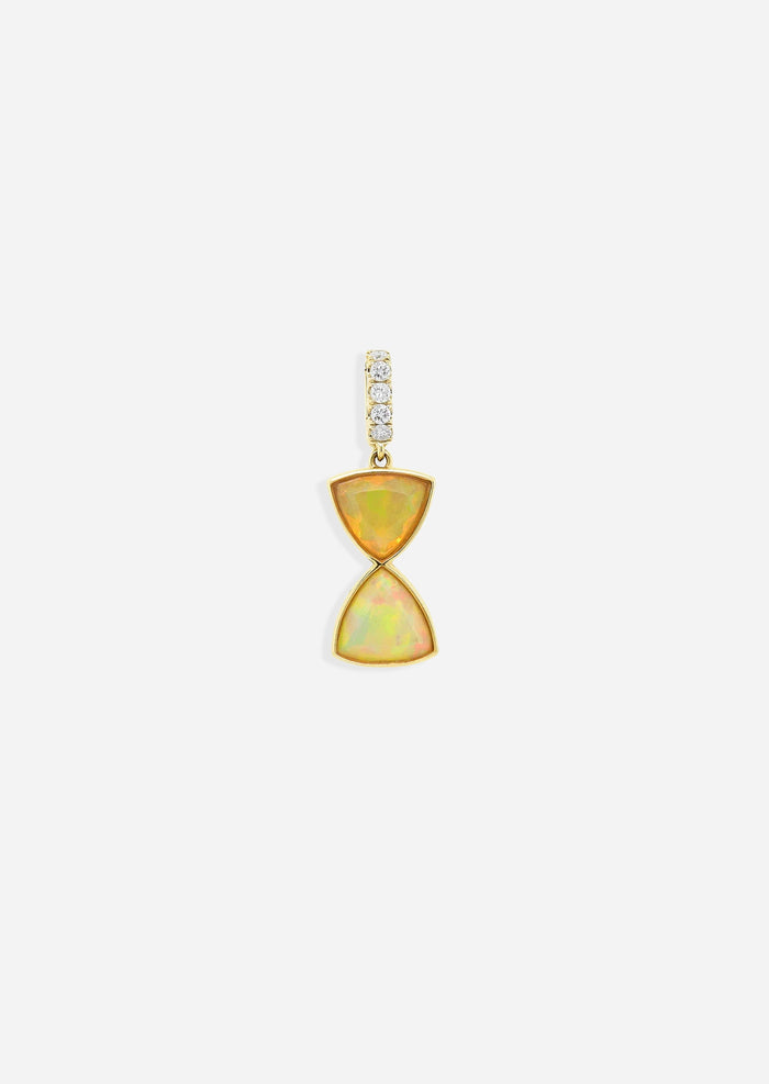 Hourglass Opal Charm