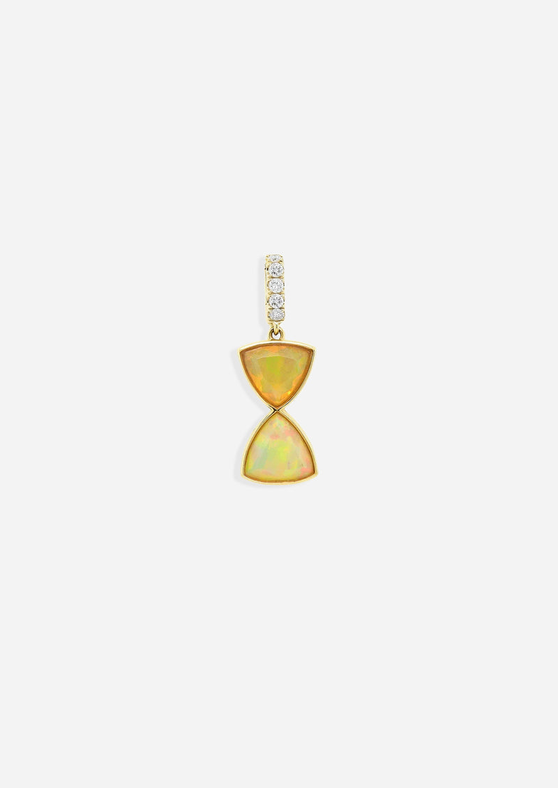 Hourglass Opal Charm