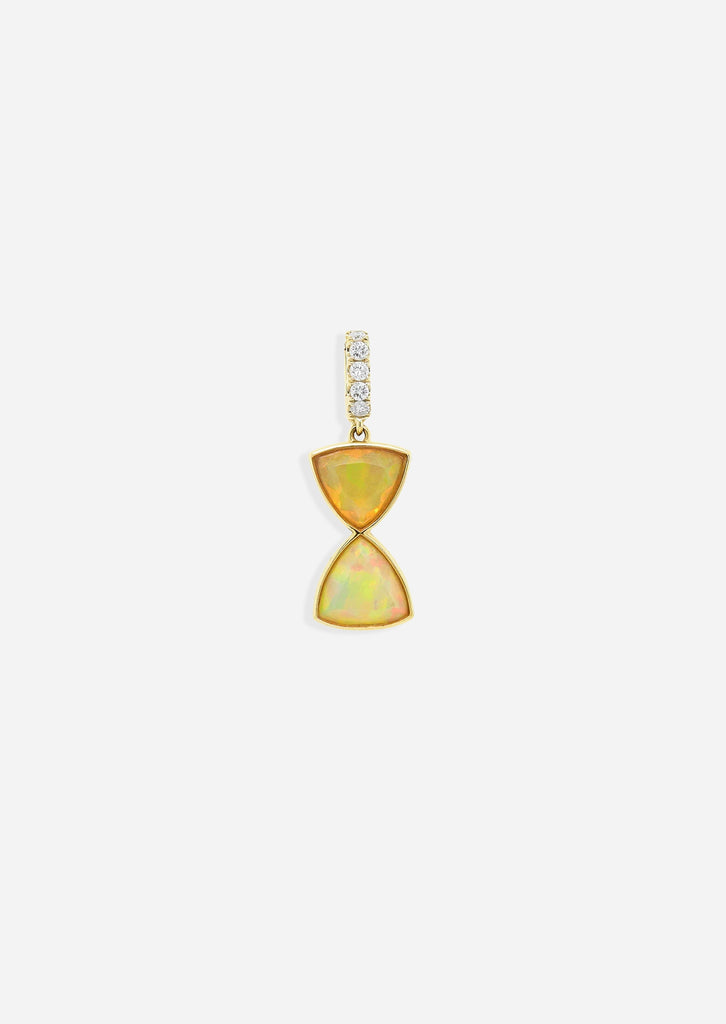 Hourglass Opal Charm