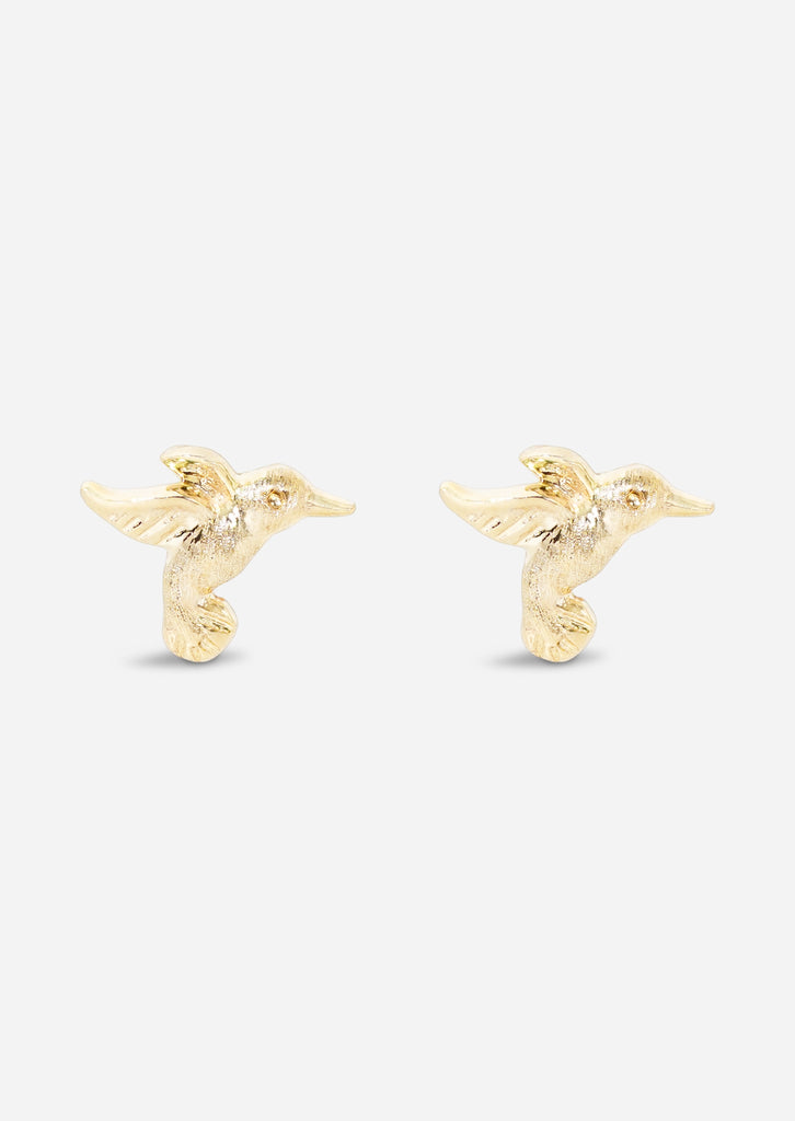 Hummingbird Threaded Flat Back Earring | Single
