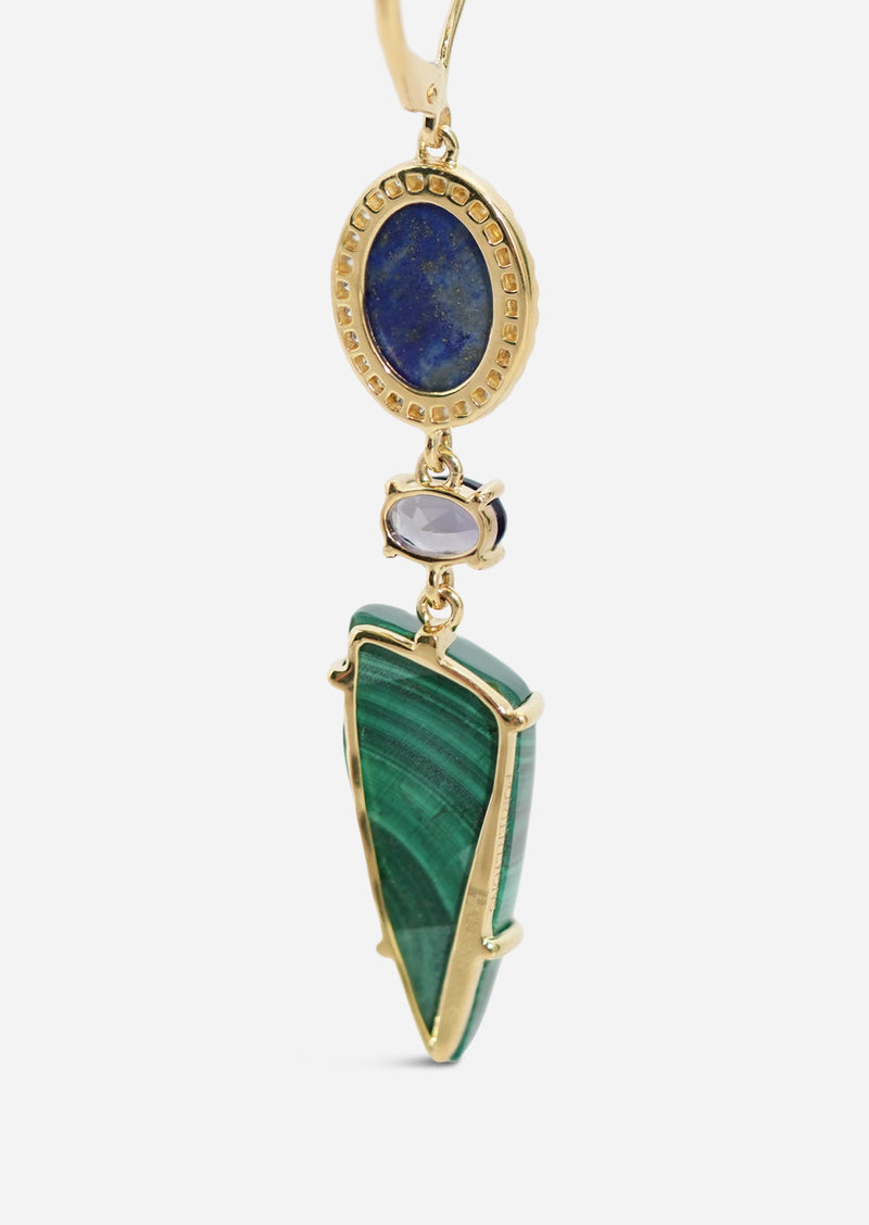 Lapis Scarab Earrings