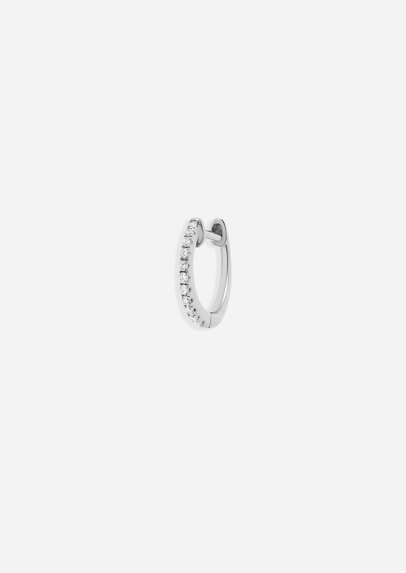 Large Diamond Huggie Hoop | Single