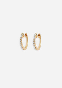 Large Diamond Huggie Hoop | Single