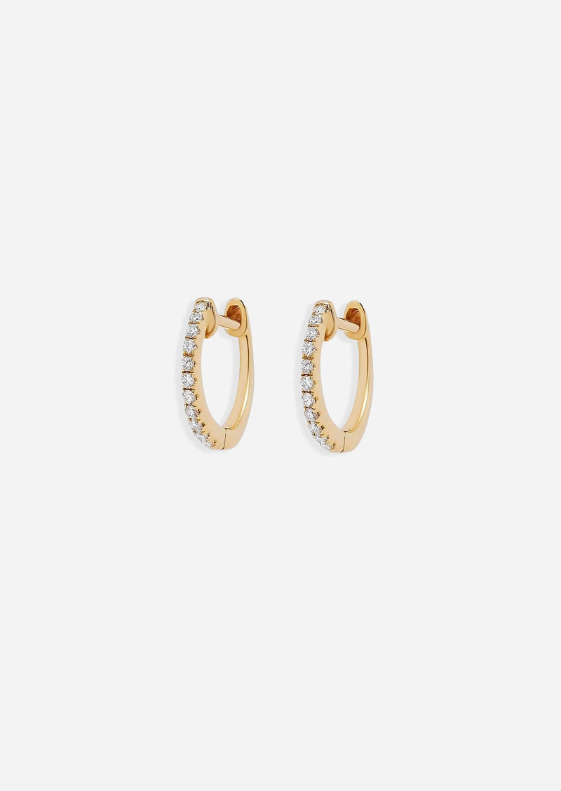 Large Diamond Huggie Hoop | Single
