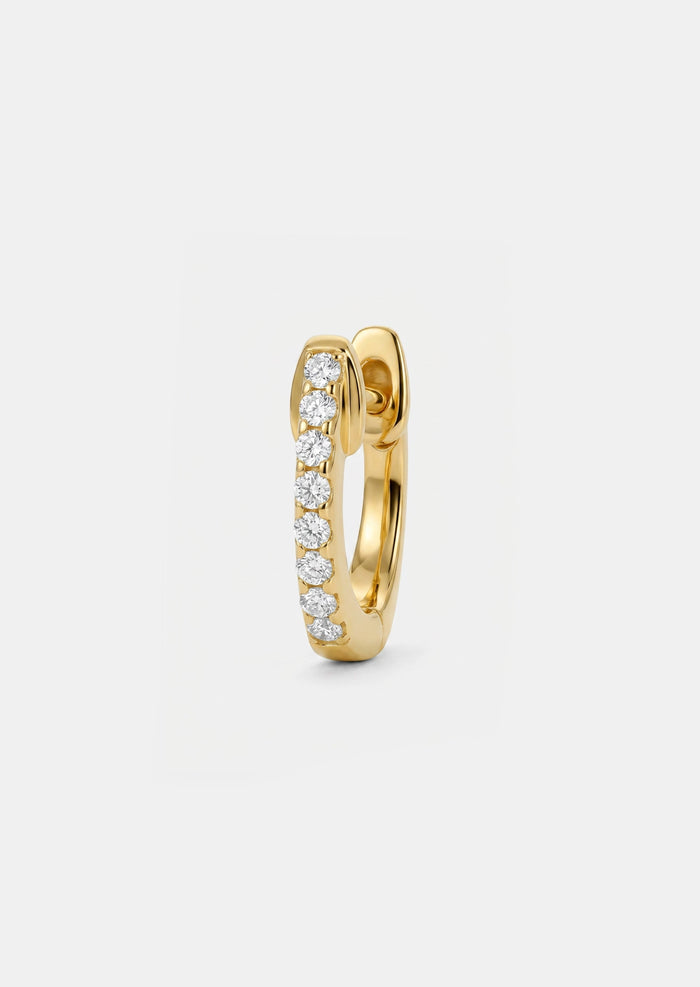 Large Diamond Huggie Hoop