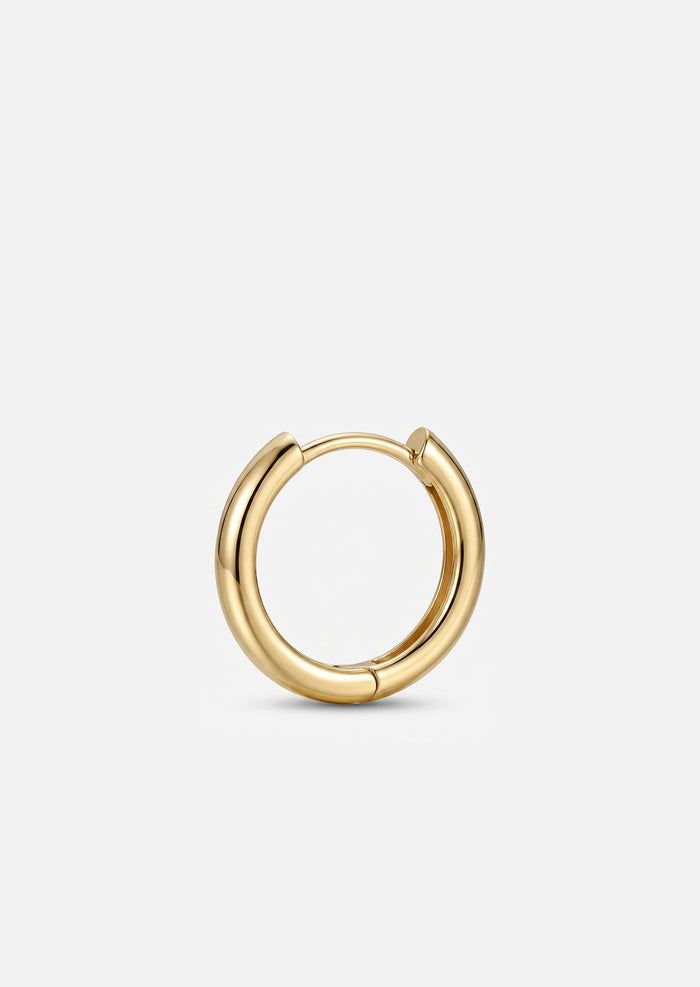 Large Gold Lock Hoop