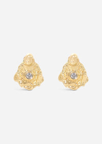 Laughing Buddha Threaded Flat Back Earring | Single