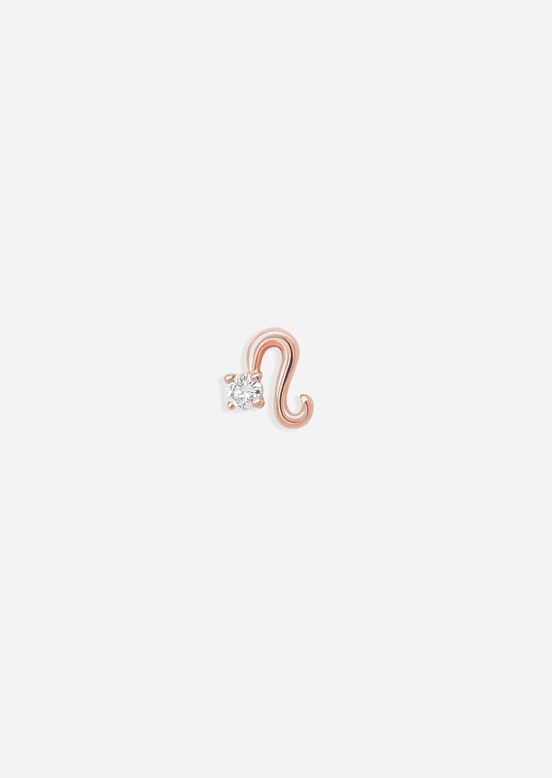 Leo Threaded Flat Back Earring
