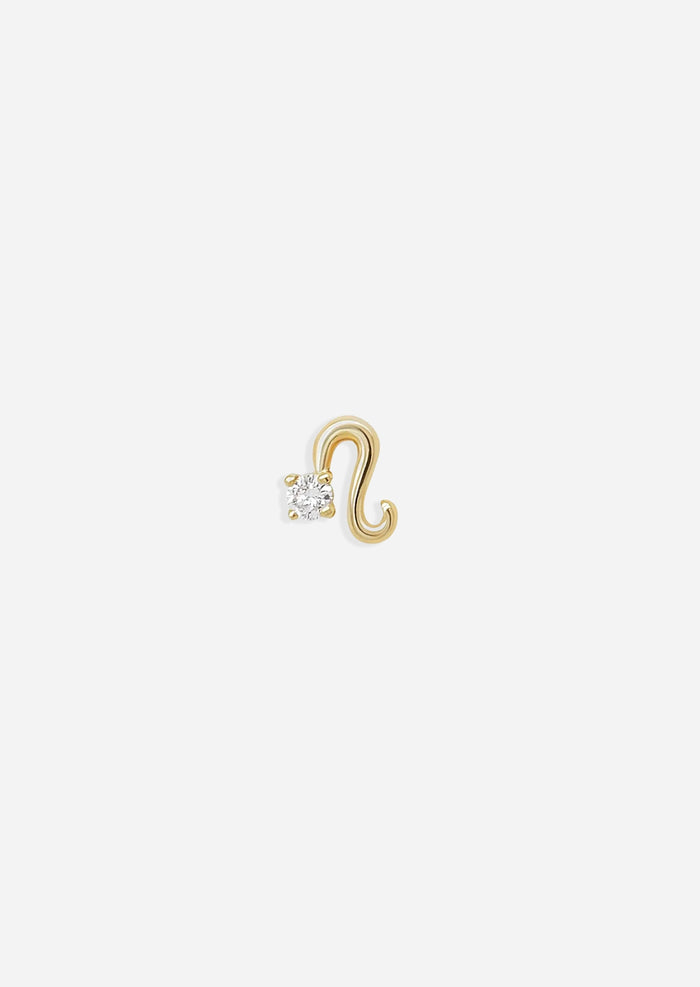 Leo Threaded Flat Back Earring