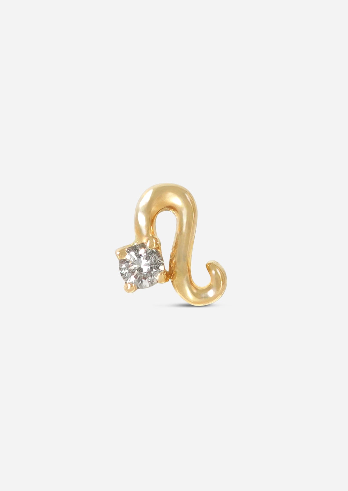 Leo Threaded Flat Back Earring