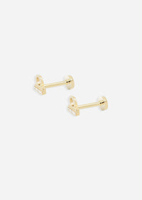 Libra Threaded Flat Back Earring