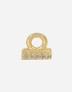 Libra Threaded Flat Back Earring
