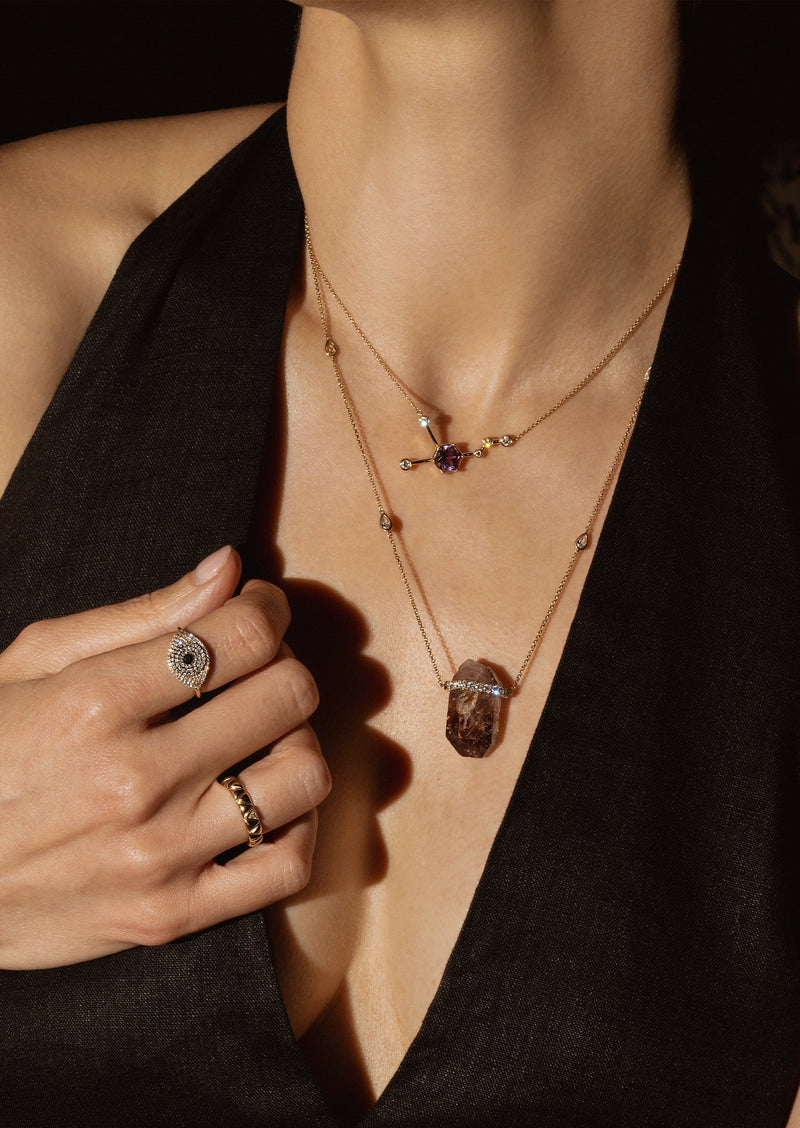 Evil Eye Protector Ring - Brown