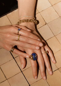Trillion Cornflower Blue Sapphire Ring