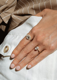 Evil Eye Protector Ring - Brown