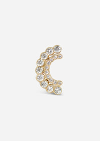 Lune Cachée Threaded Flat Back Earring | Single