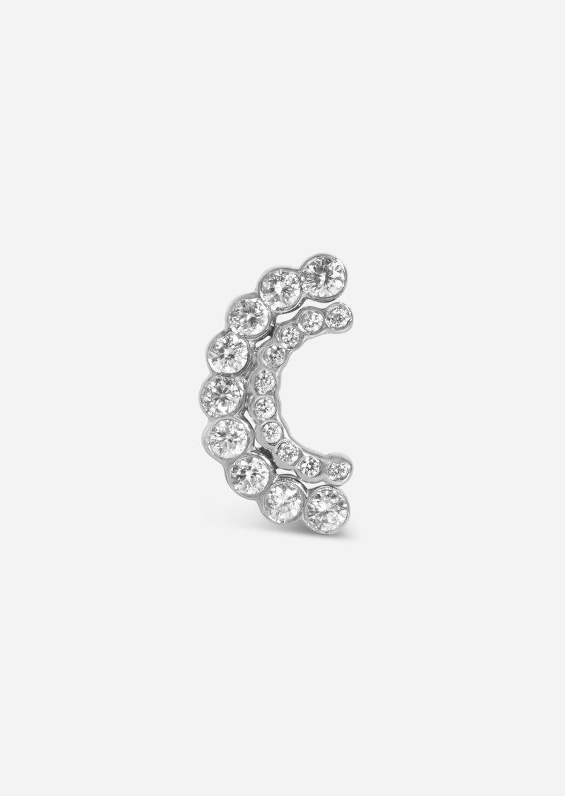 Lune Cachée Threaded Flat Back Earring | Single