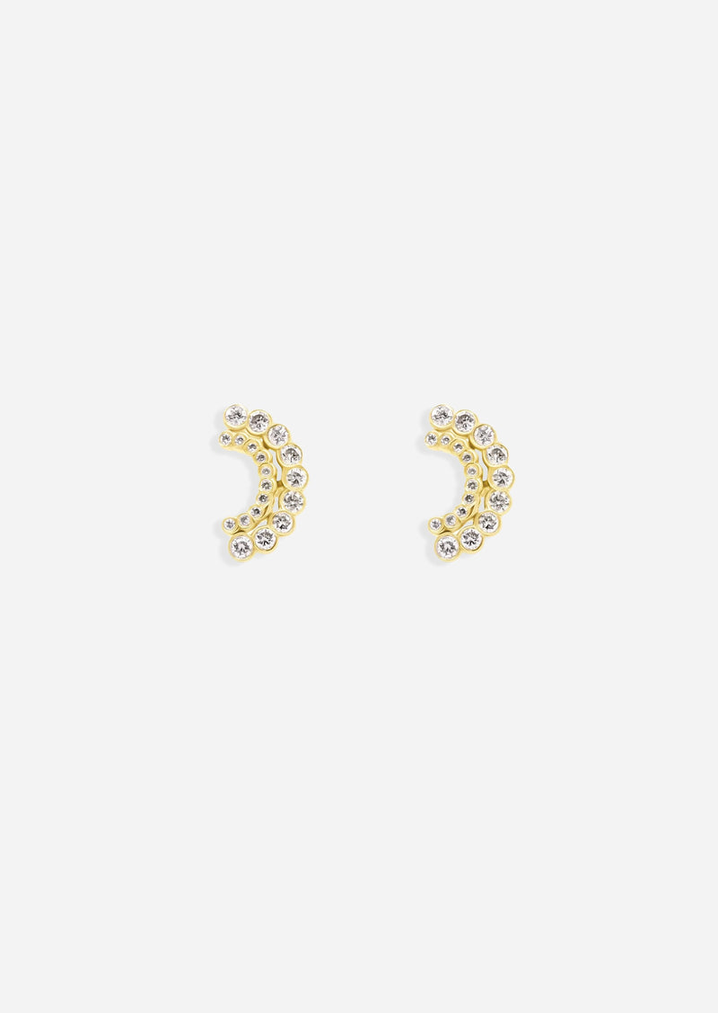 Lune Cachée Threaded Flat Back Earring | Single
