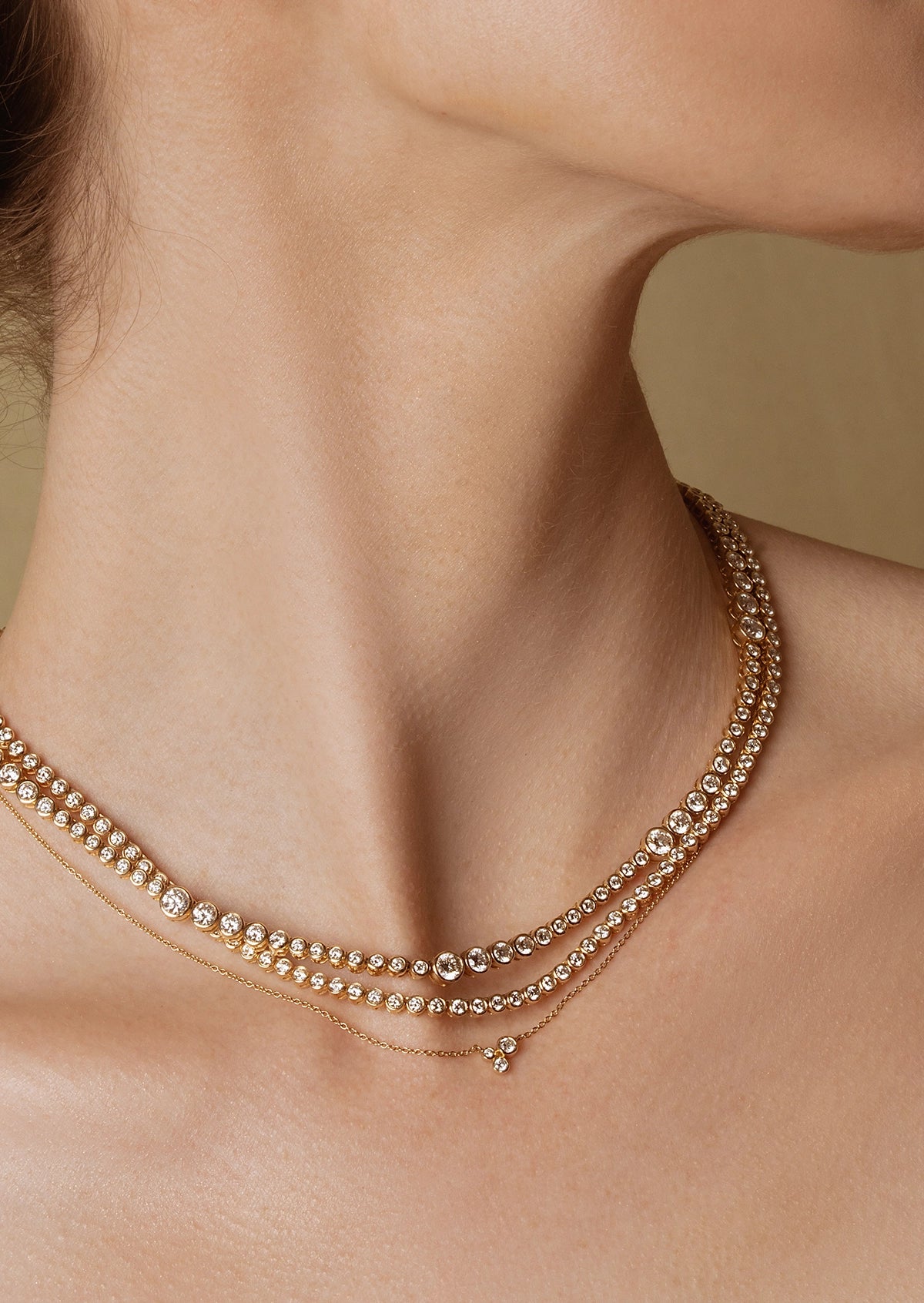 Organic Trio Diamond Necklace