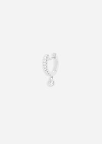 Medium Diamond Drop Huggie Hoop | Single