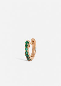 Medium Emerald Huggie Hoop