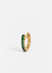 Medium Emerald Huggie Hoop
