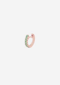 Medium Emerald Huggie Hoop | Single