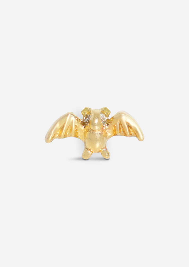 Mini Bat Threaded Flat Back Earring | Single