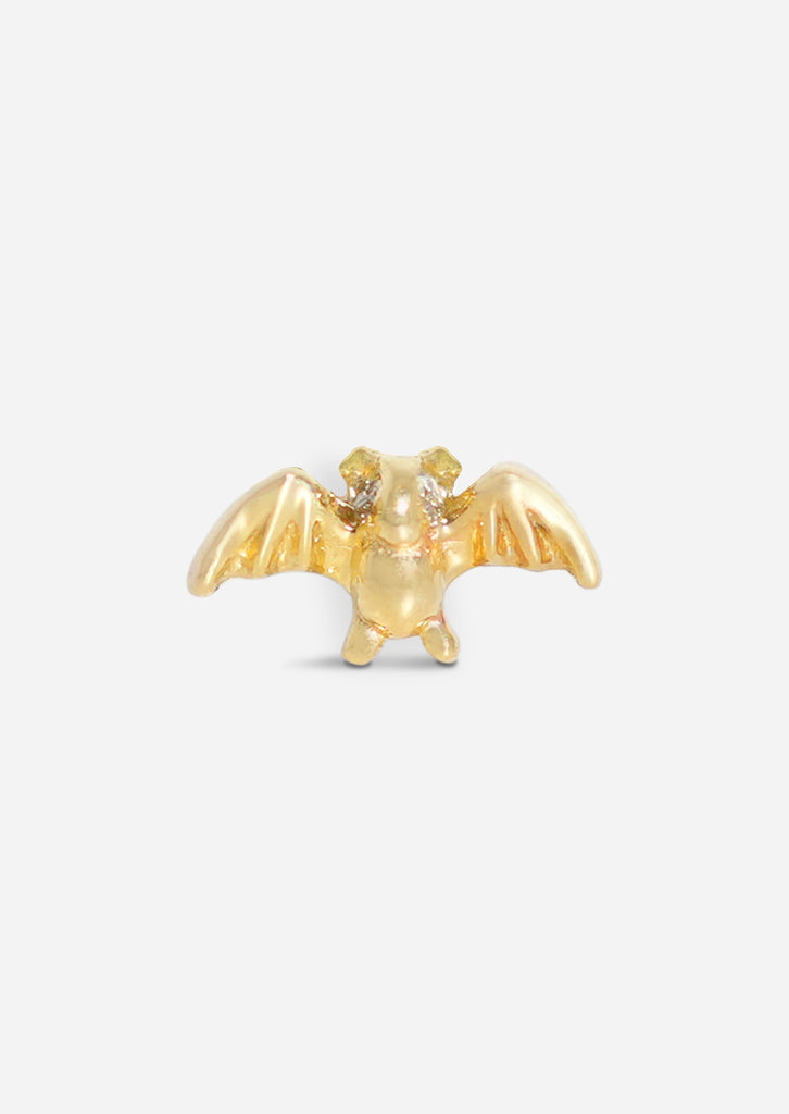 Mini Bat Threaded Flat Back Earring | Single