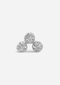 Mini Diamond Cluster Threaded Flat Back Earring | Single