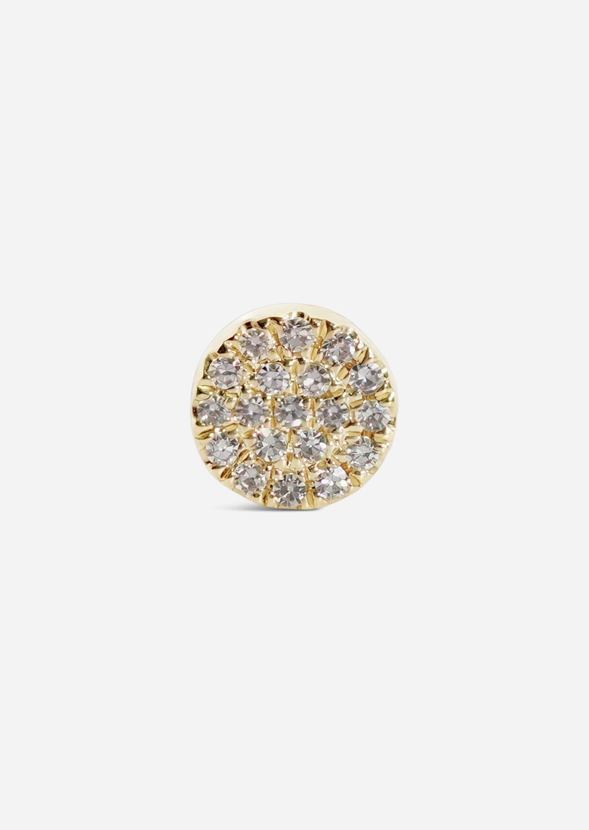Mini Diamond Disc Earring | Single
