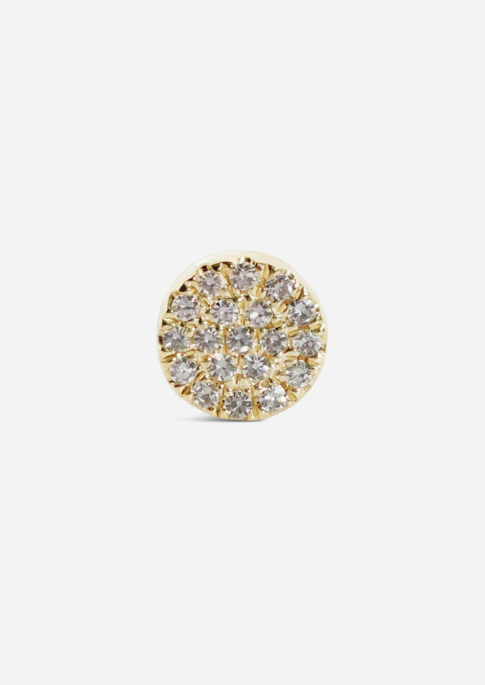 Mini Diamond Disc Earring | Single