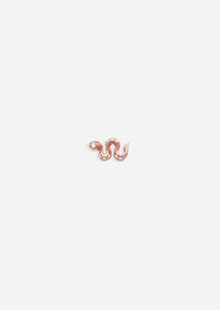 Mini Snake Threaded Flat Back Earring | Single