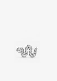 Mini Snake Threaded Flat Back Earring