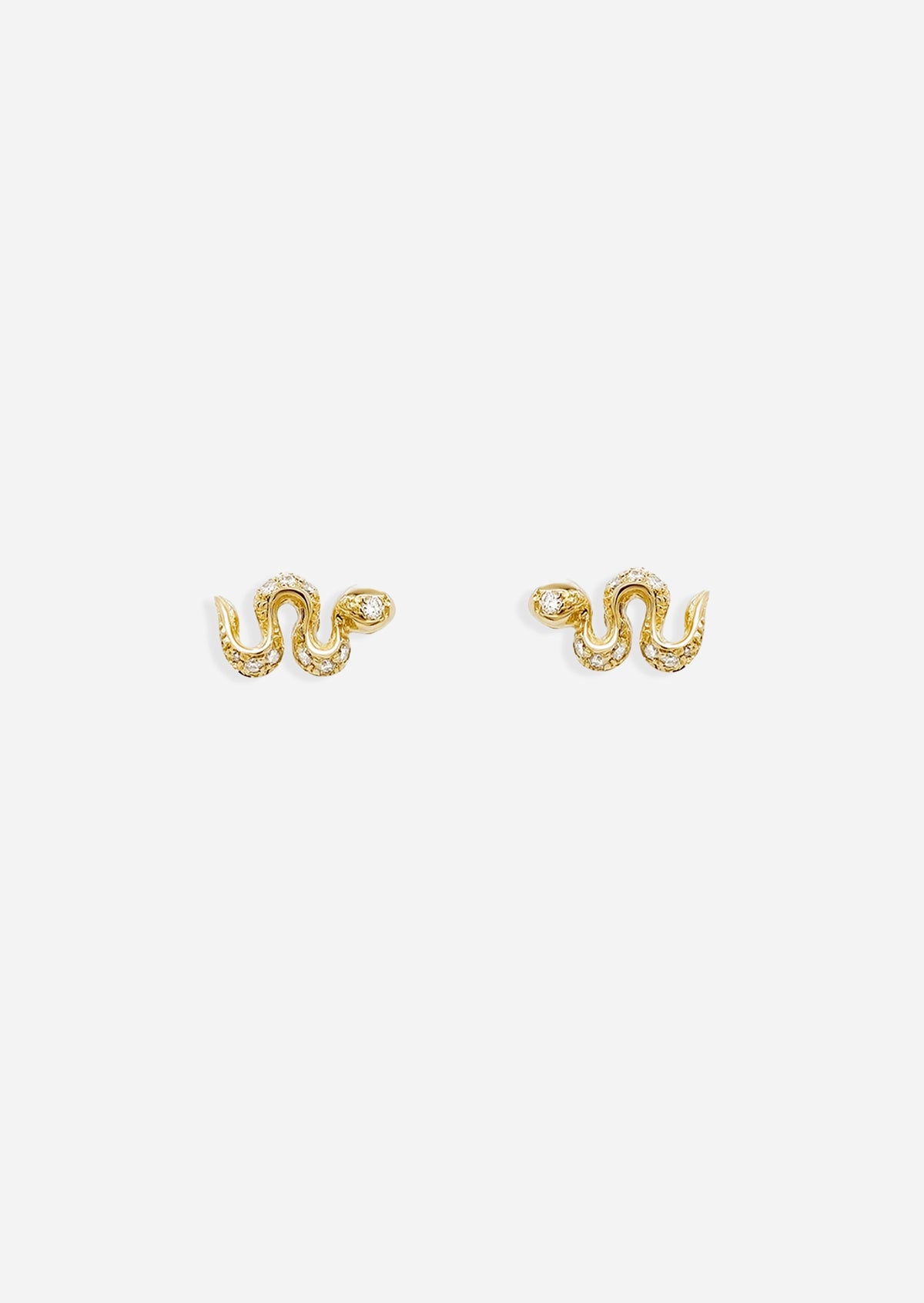 Mini Snake Threaded Flat Back Earring | Single
