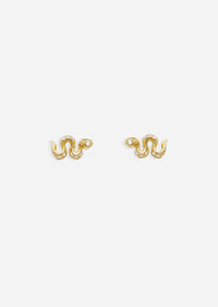 Mini Snake Threaded Flat Back Earring | Single