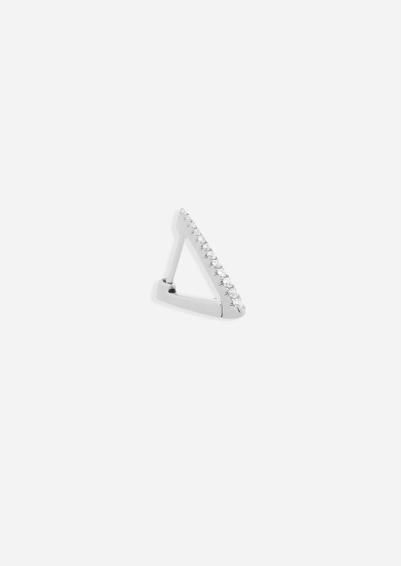 Mini Diamond Triangle Hoop | Single