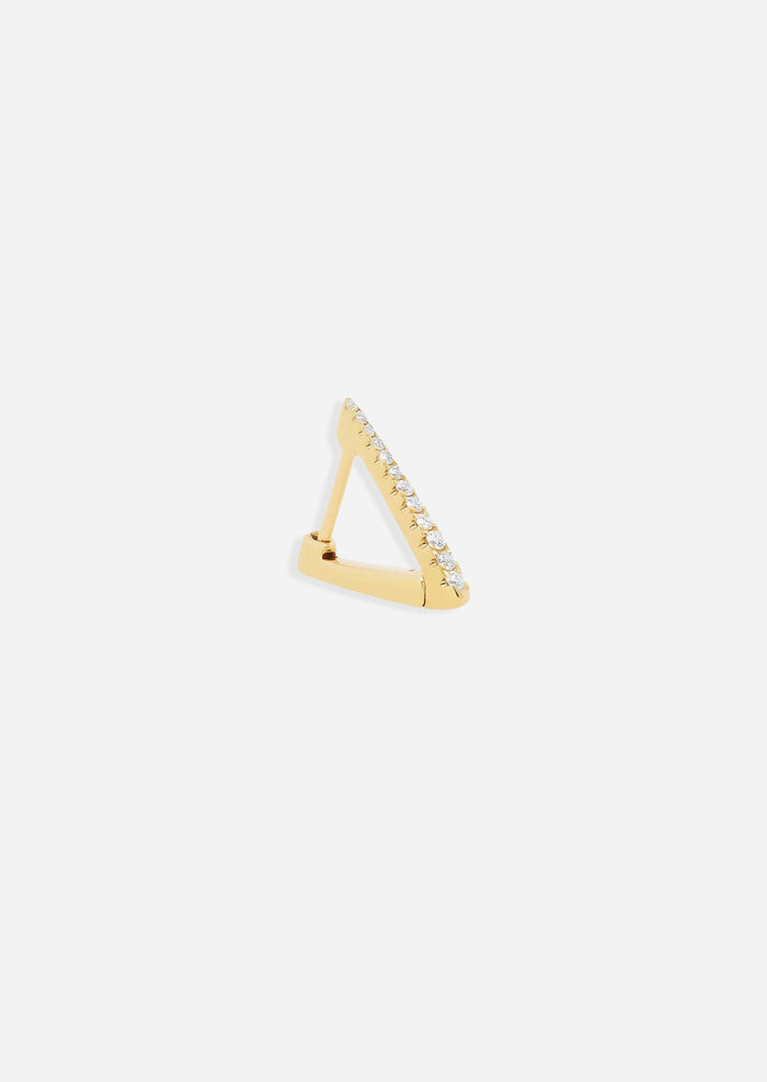 Mini Diamond Triangle Hoop | Single