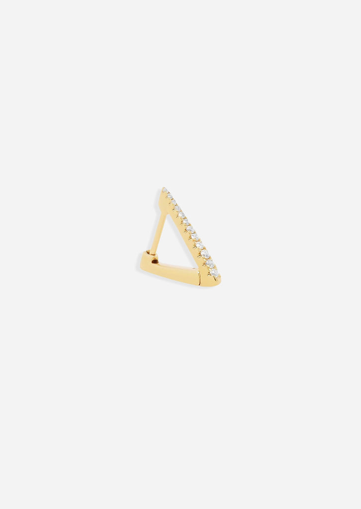 Mini Diamond Triangle Hoop | Single