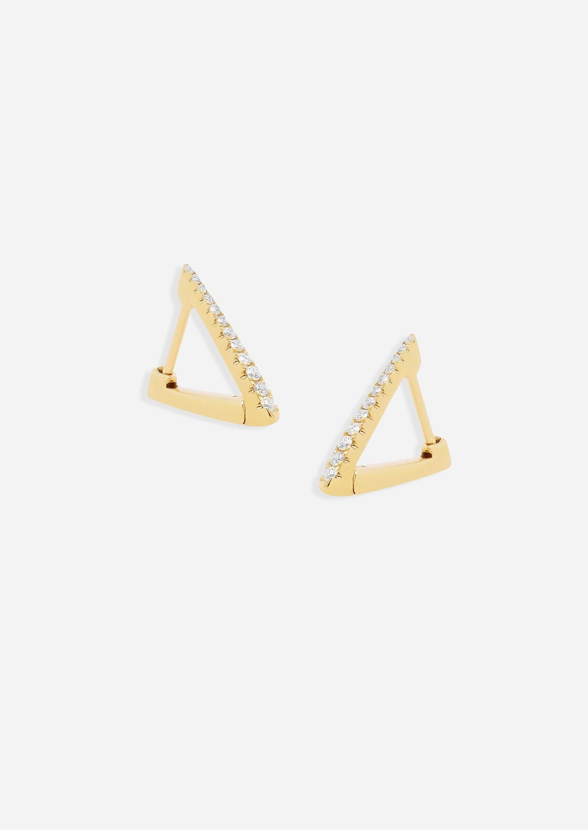 Mini Diamond Triangle Hoop | Single