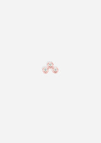 Mini Diamond Cluster Threaded Flat Back Earring | Single
