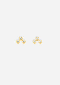 Mini Diamond Cluster Threaded Flat Back Earring | Single