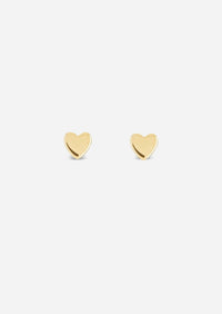 Mini Gold Heart Threaded Flat Back Earring | Single