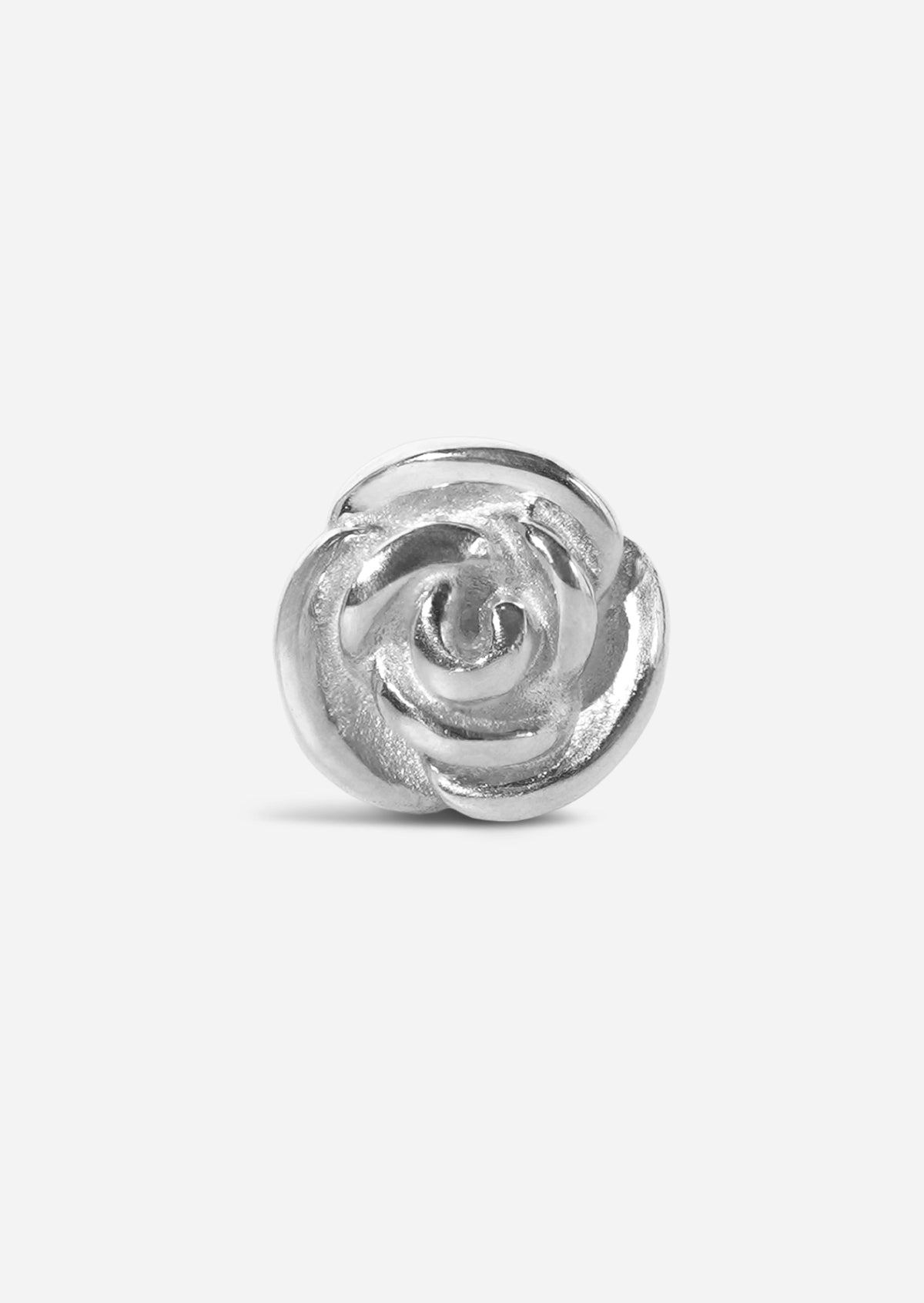 Gold Rose Threaded Flat Back Earring | Single