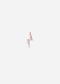 Mini Lightning Threaded Flat Back Earring | Single