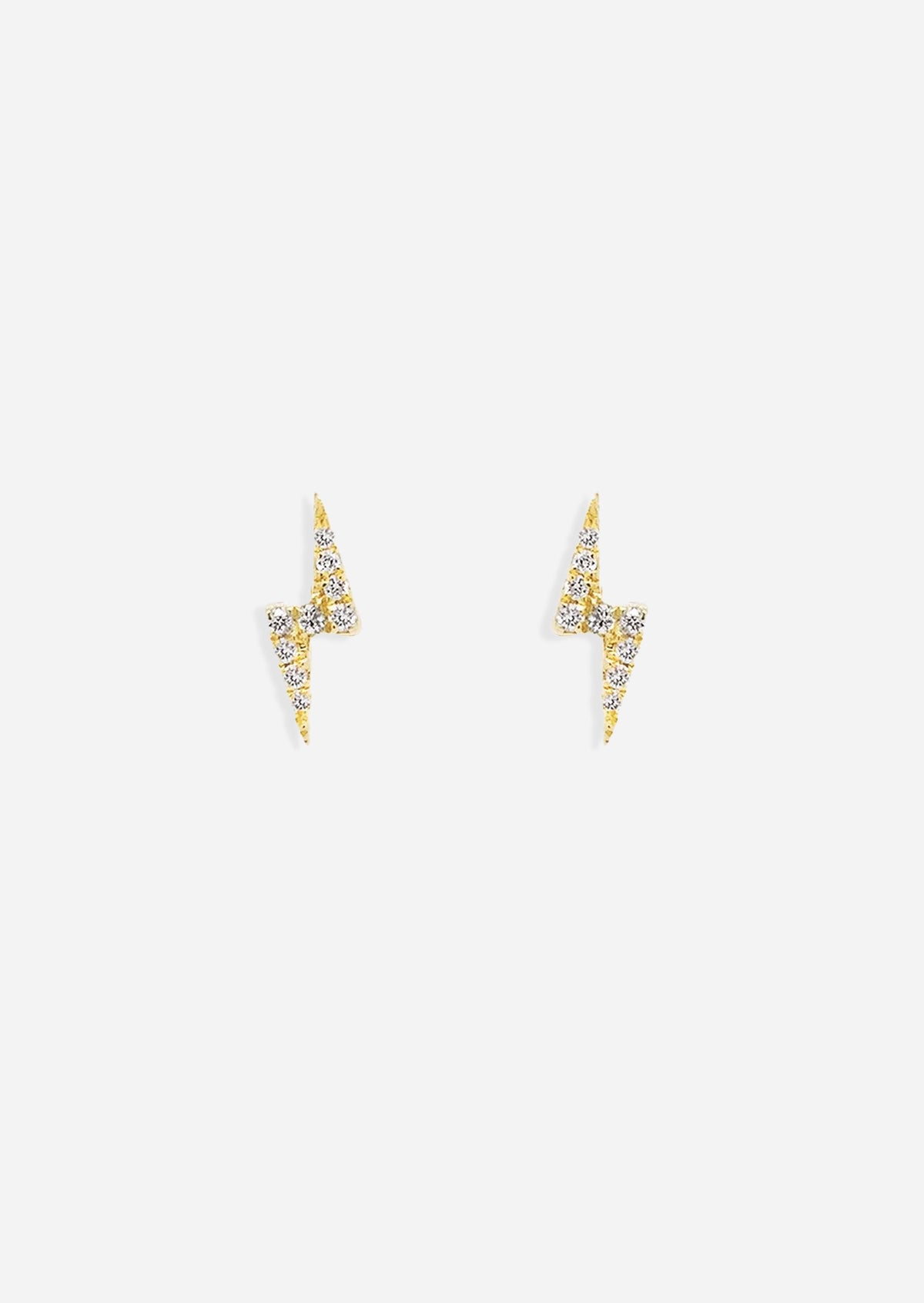Mini Lightning Threaded Flat Back Earring | Single
