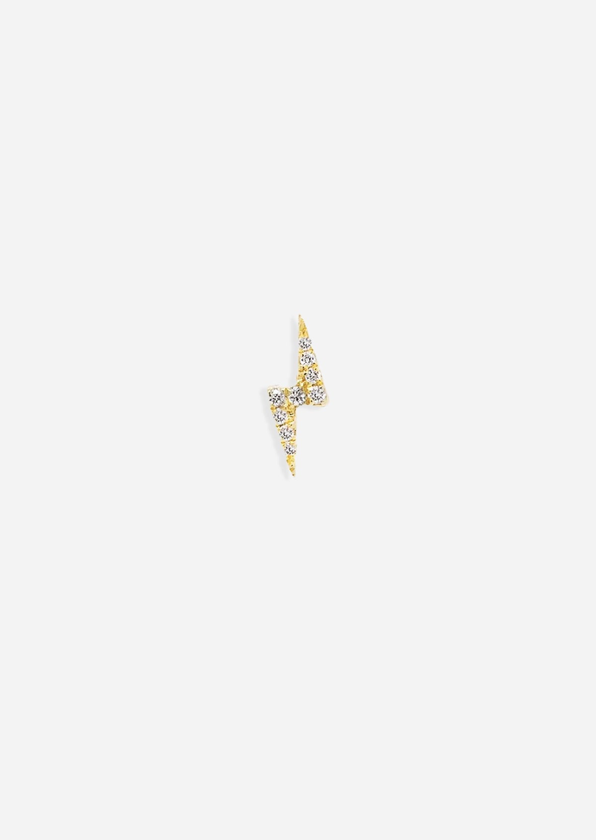 Mini Lightning Threaded Flat Back Earring | Single
