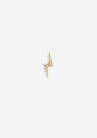 Mini Lightning Threaded Flat Back Earring | Single