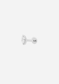 Mini Marquise Diamond Threaded Flat Back Earring | Single